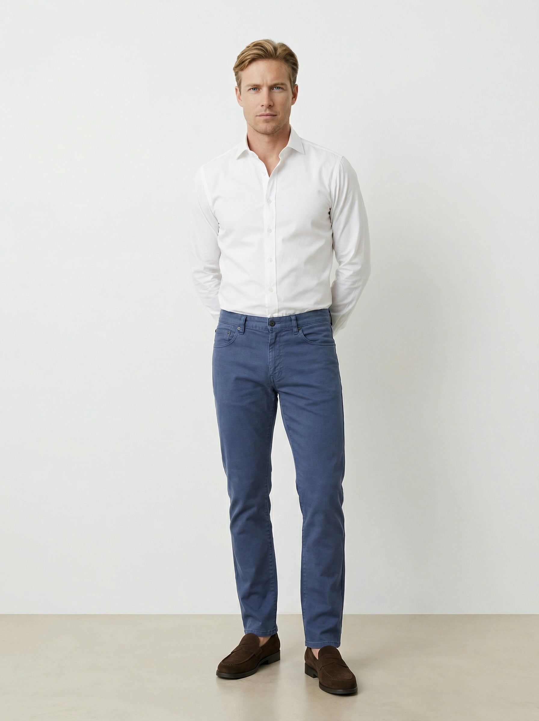 Milano 5 Pocket Pant Cotton Spandex - Dk Blue