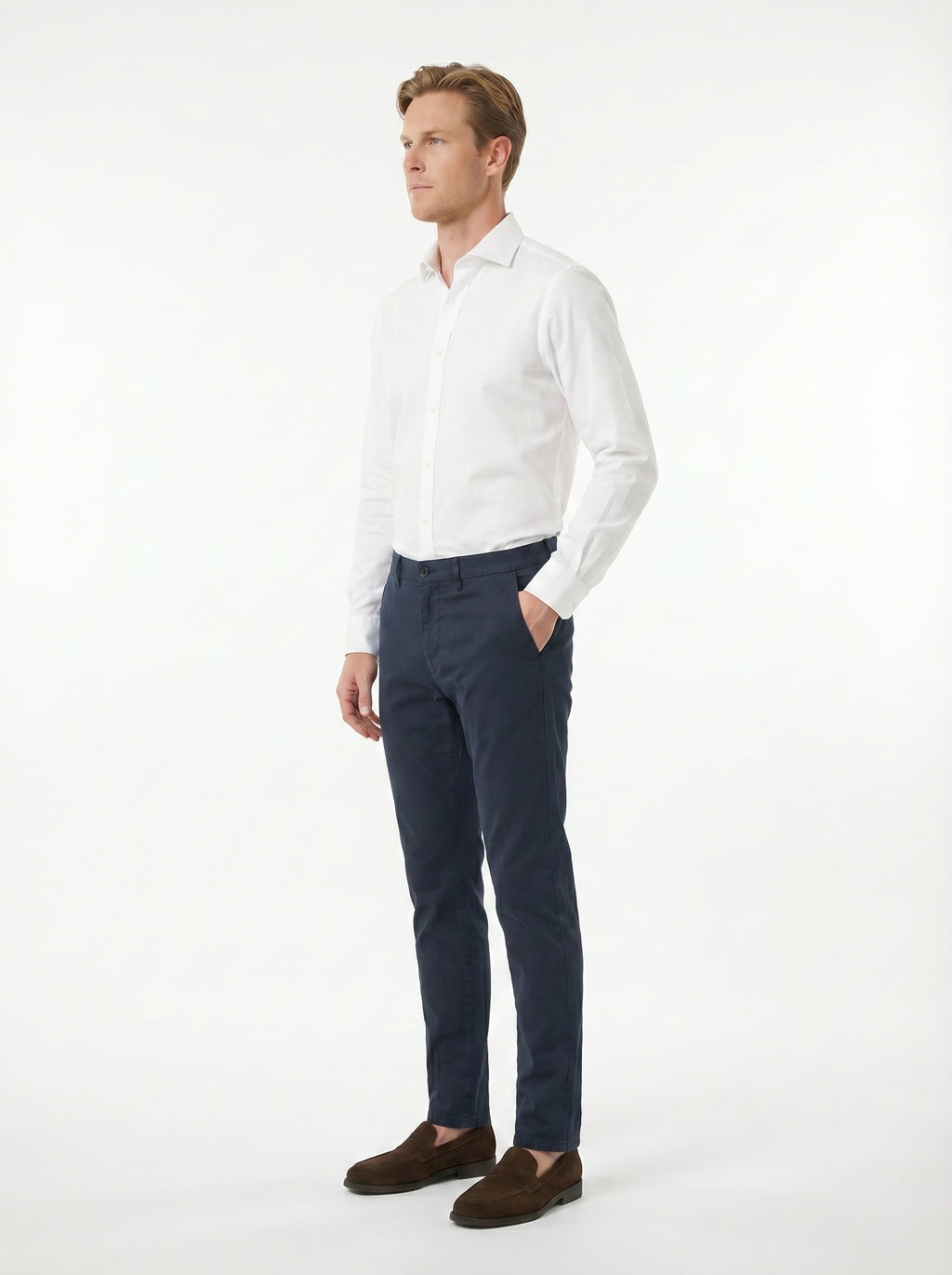 Modern Chino Pant - Lyocell Cotton Spandex - American Navy