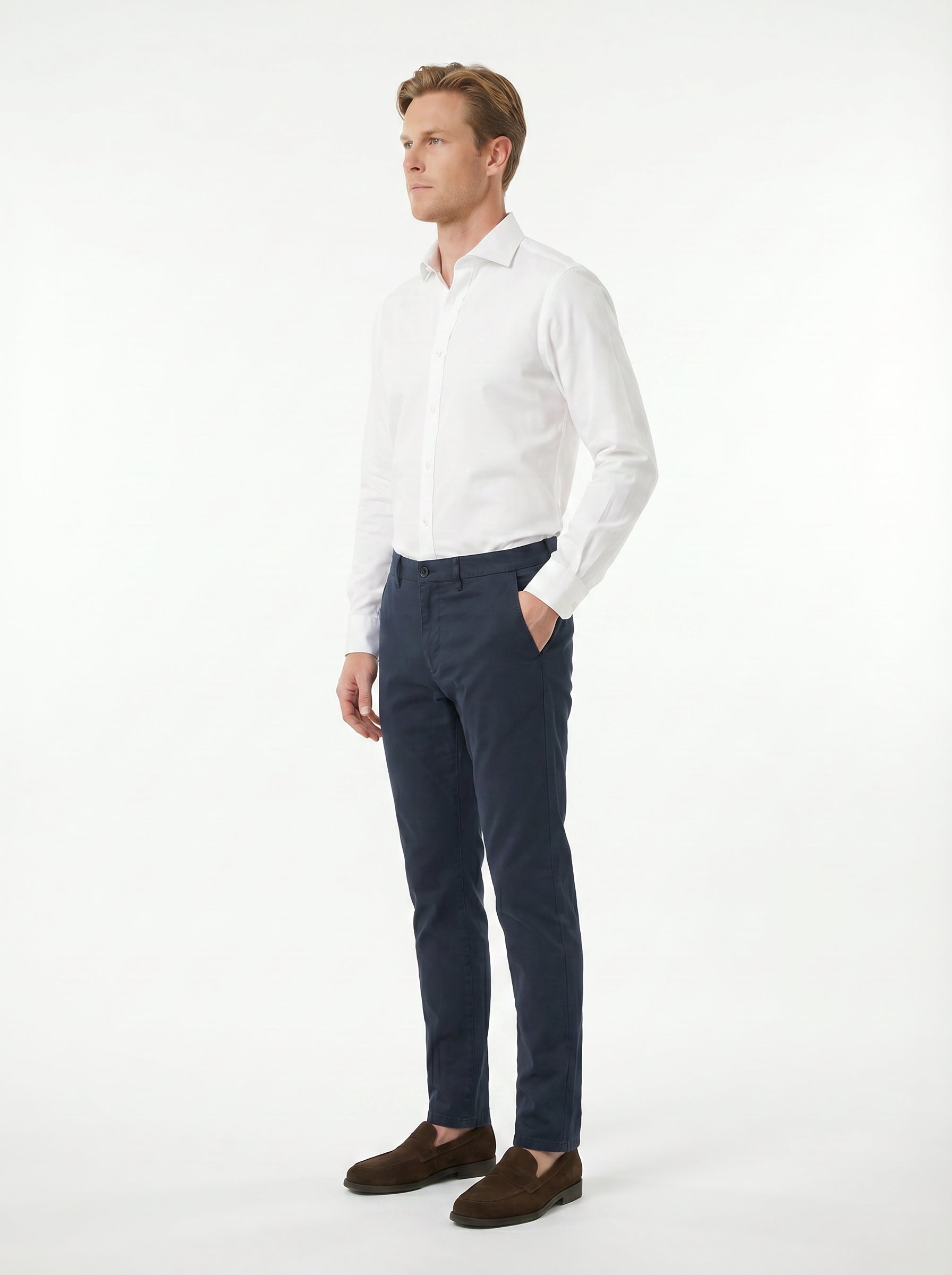 Modern Chino Pant - Lyocell Cotton Spandex - American Navy