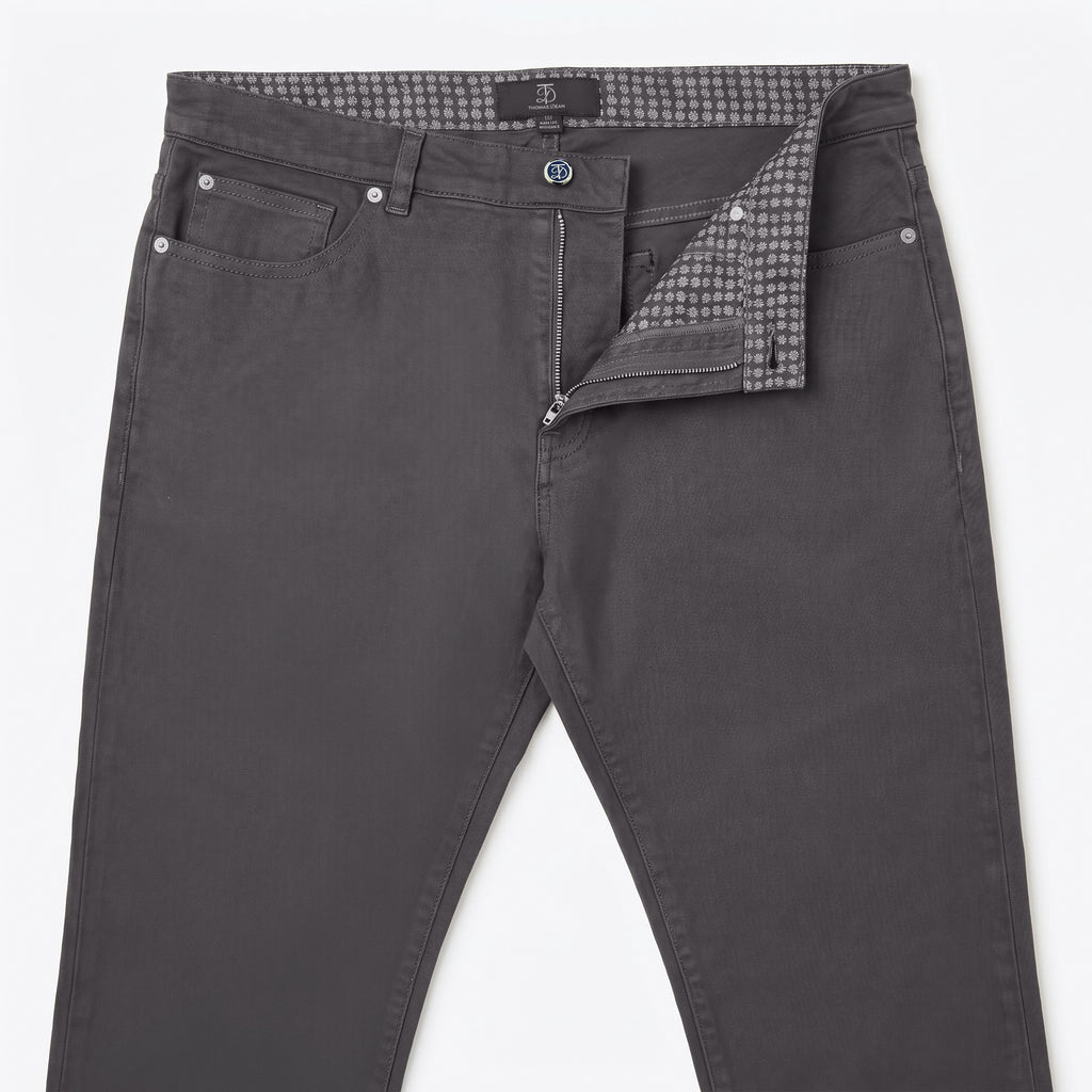 Tomasso 5 Pocket Pant Cotton Spandex - Medium Grey