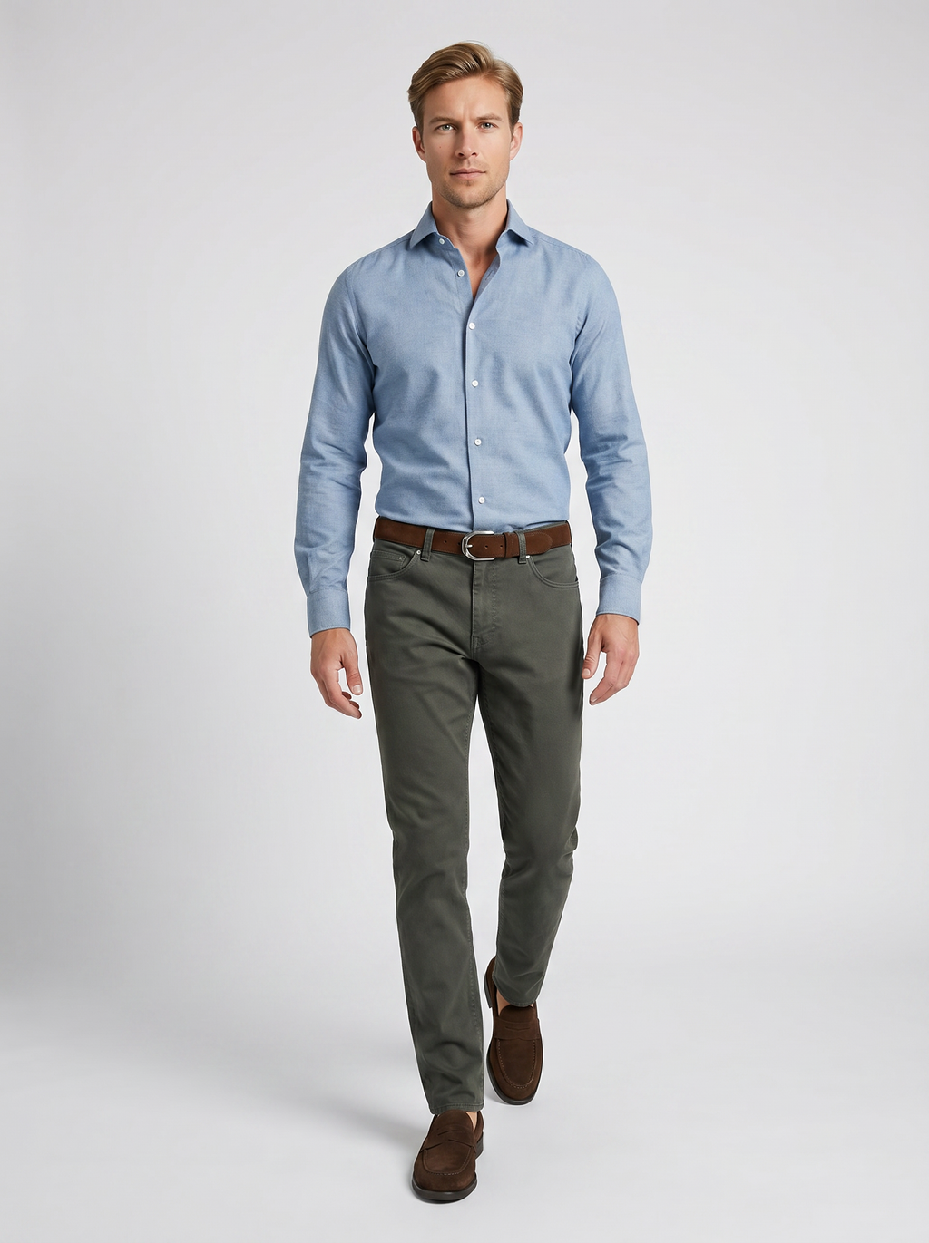 5 Pocket Pant Lyocell Cotton Spandex - Army