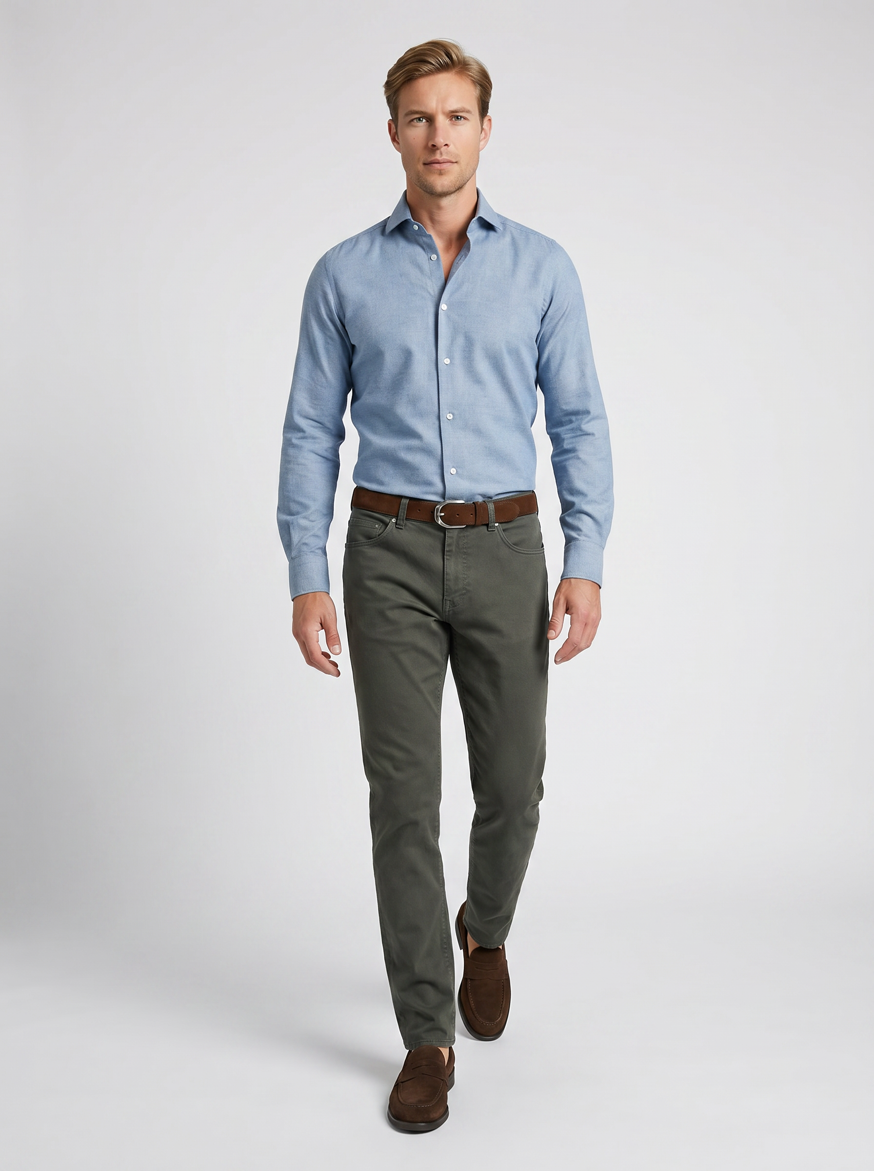5 Pocket Pant Lyocell Cotton Spandex - Army