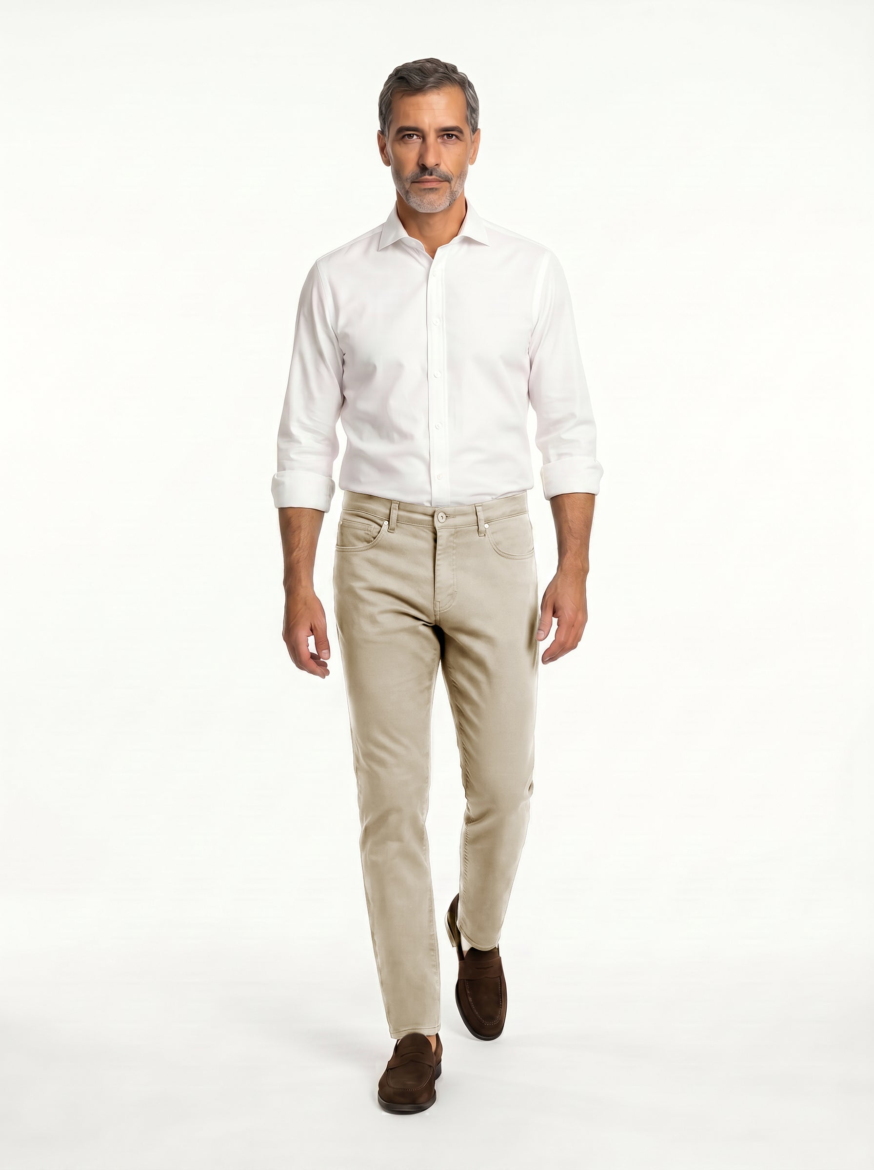 5 Pocket Pant Cotton Spandex - Khaki