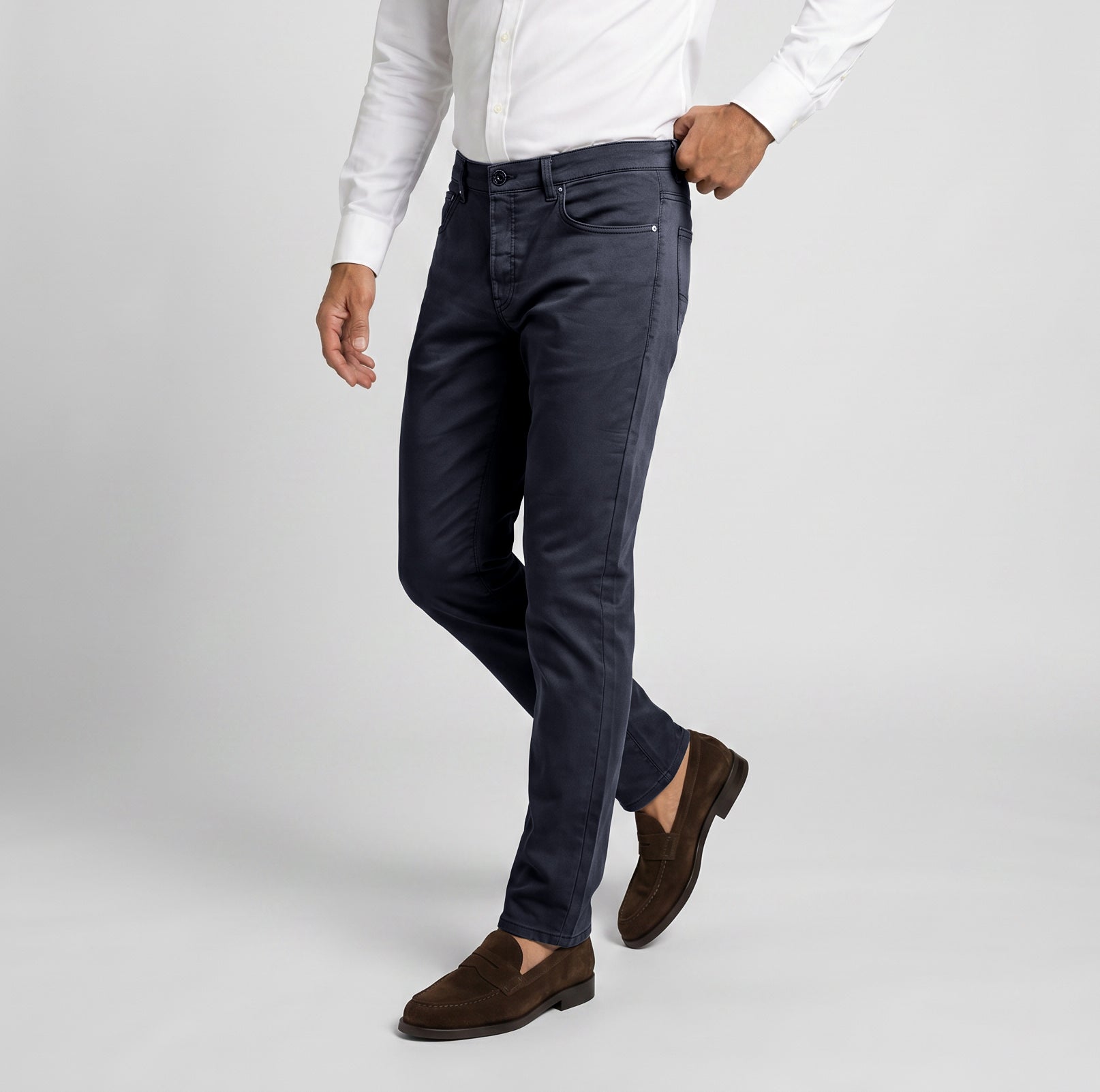 Milano 5 Pocket Pant Cotton Spandex - Dk Blue
