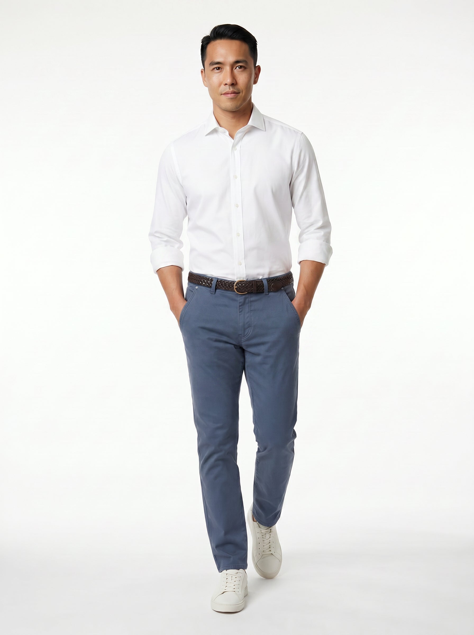 Hybrid Pant Lyocell Cotton Spandex - Blue Dust