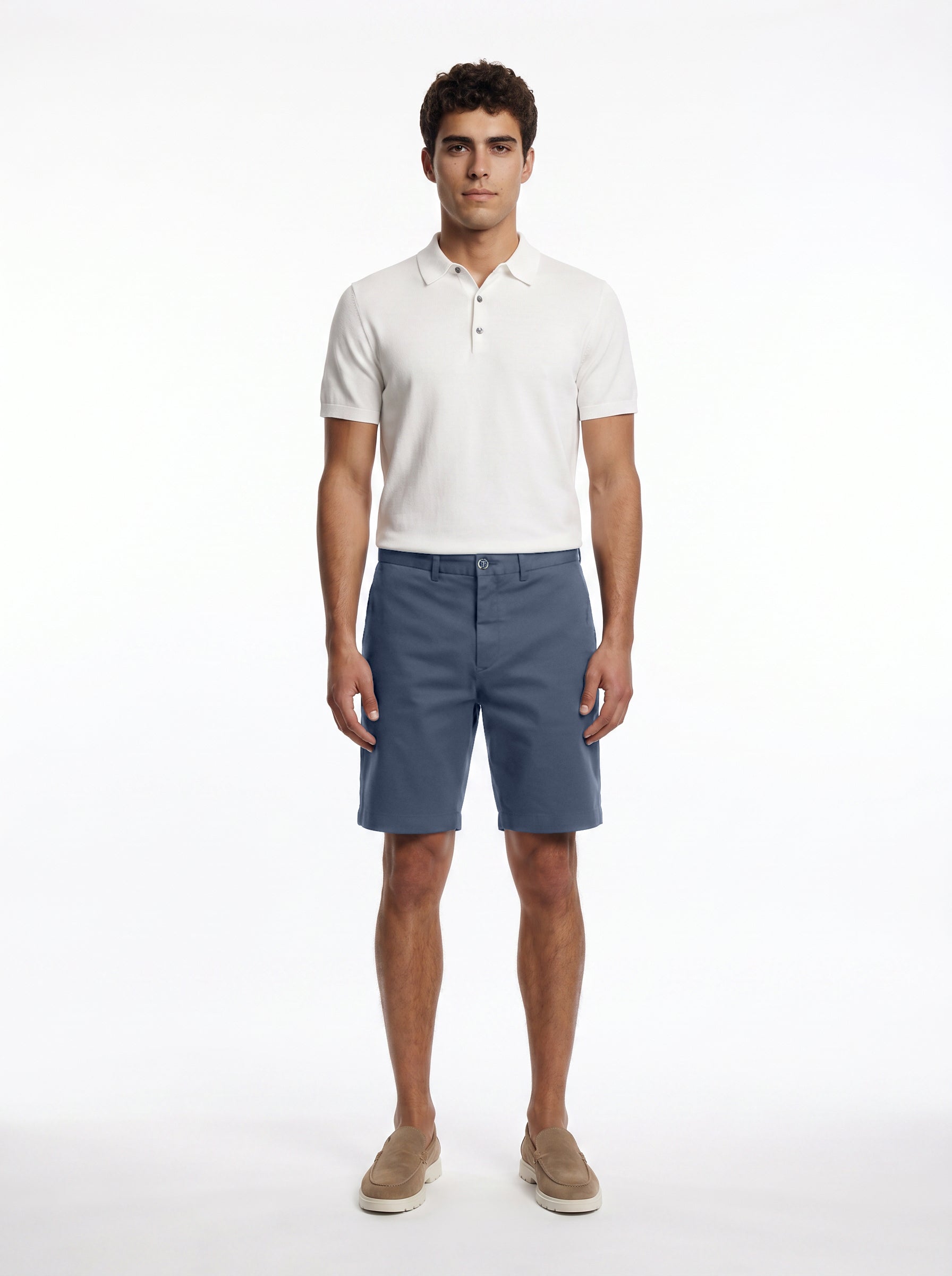 Forte Short Lyocell/Cotton/Spandex Blue Dust