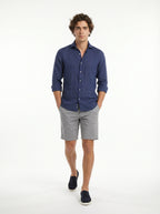 Forte Short Cotton/Linen/Spandex Grey Sky
