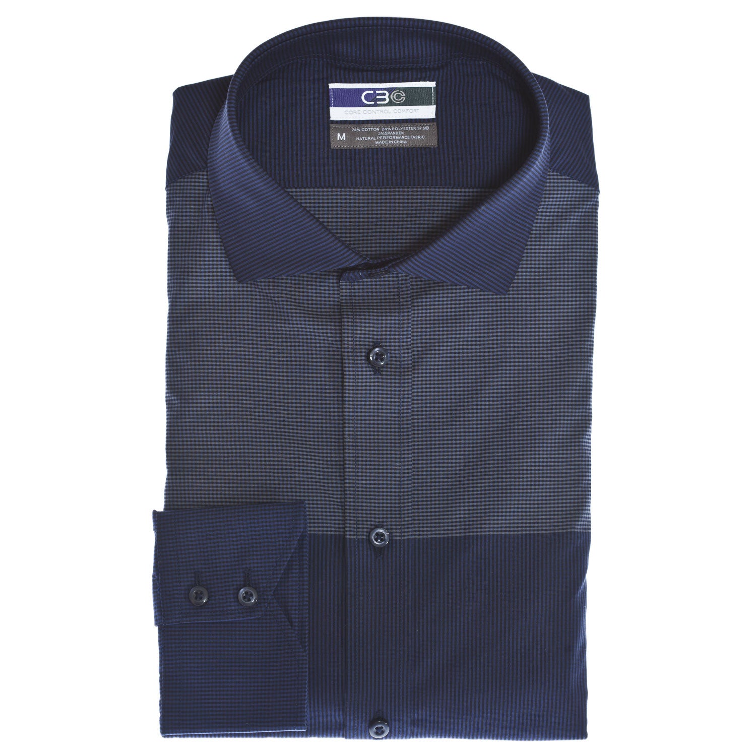 C3 Blue Stripe Performance Sport Shirt - Thomas Dean & Co