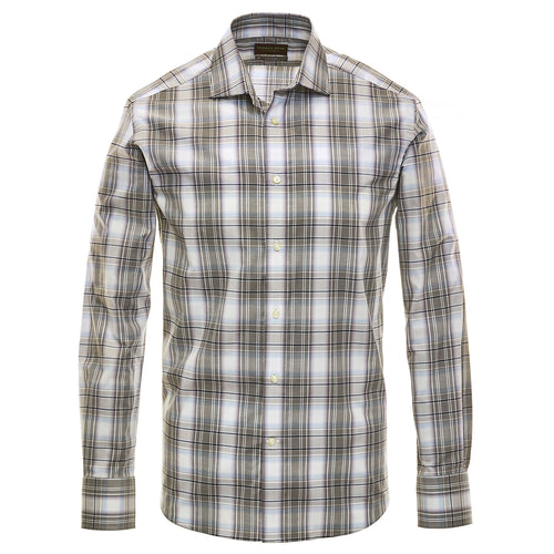 Purple Check Performance Sport Shirt - Thomas Dean & Co