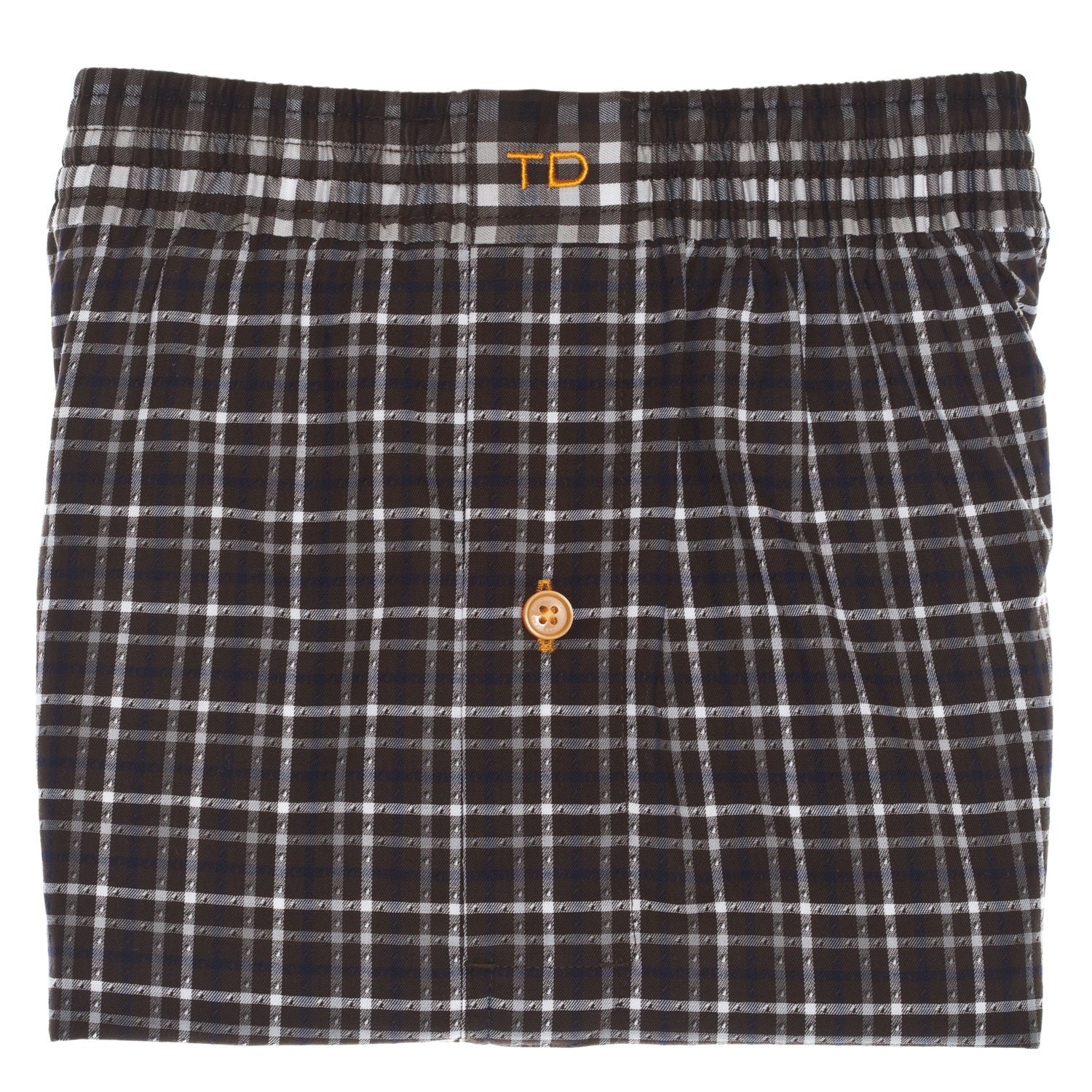 Brown Check Boxer Short - Thomas Dean & Co