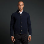 Navy Button Up Cardigan - Thomas Dean & Co