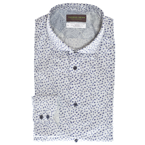 Blue Circle Dot Performance Sport Shirt - Thomas Dean & Co