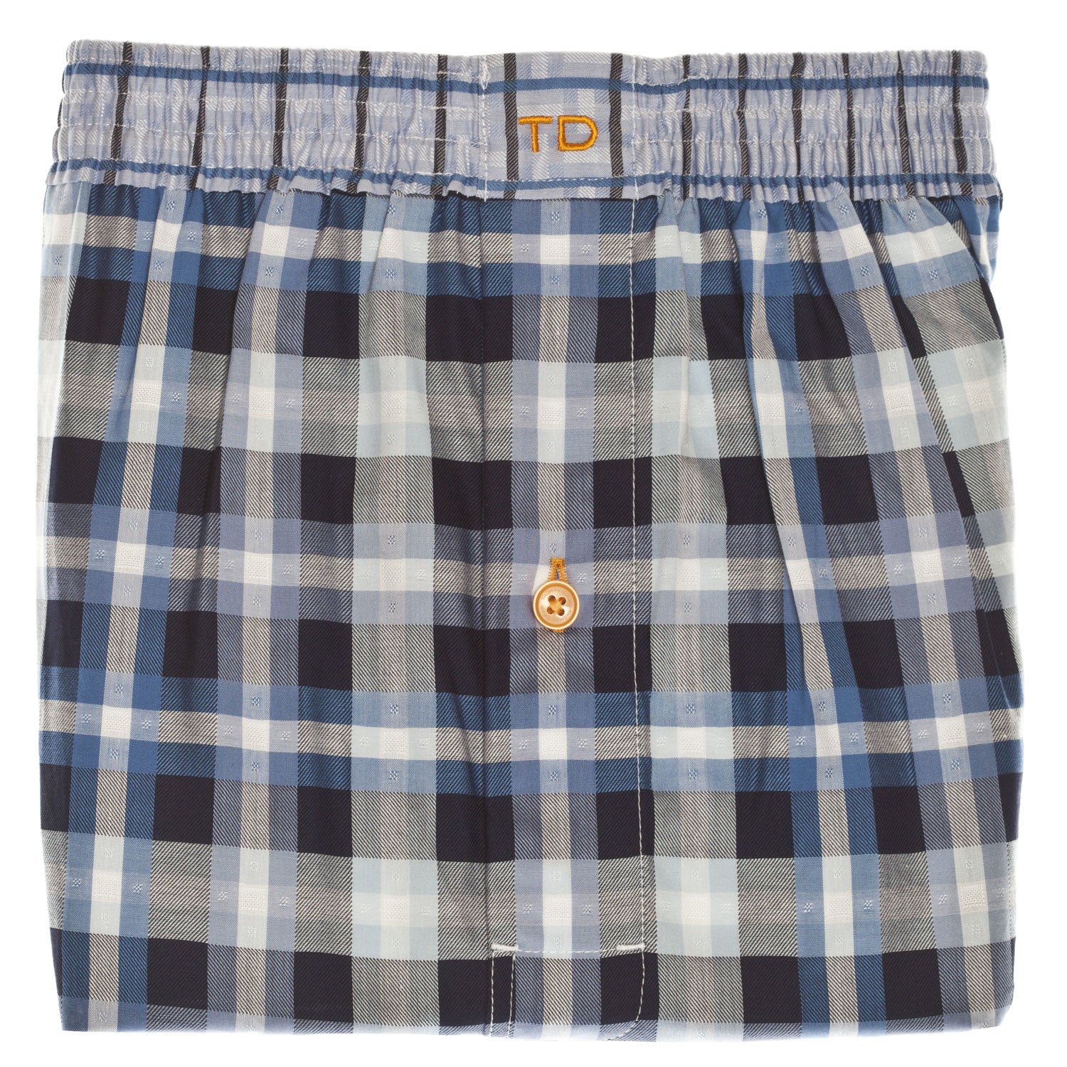 Blue Check Boxer Short - Thomas Dean & Co