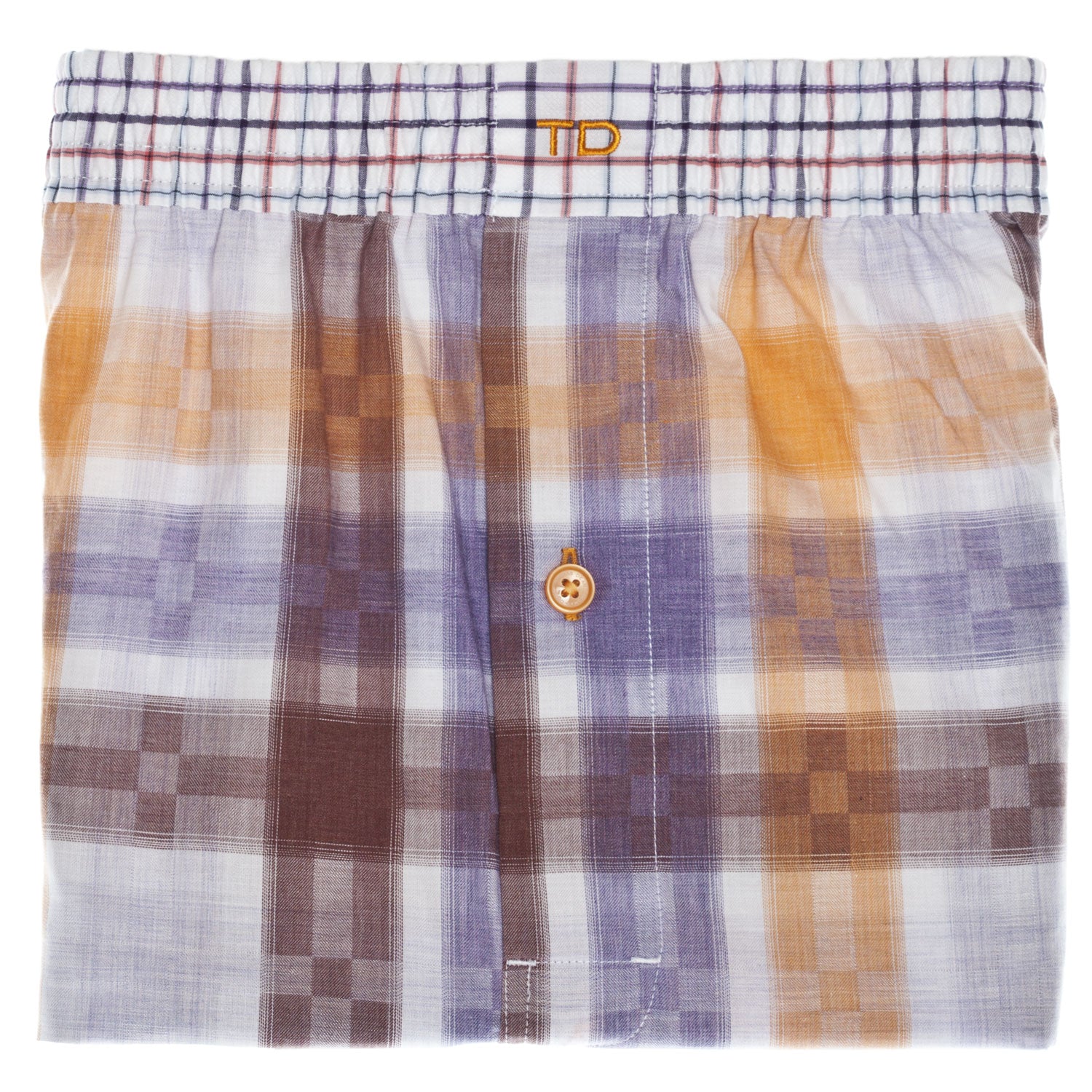 Orange Check Boxer Short - Thomas Dean & Co