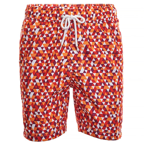 Orange Geo Print Board Short - Thomas Dean & Co