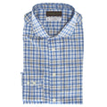 Blue Check Performance Sport Shirt - Thomas Dean & Co