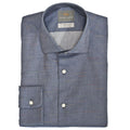 Blue Chambray Button Down Sport Shirt - Thomas Dean & Co